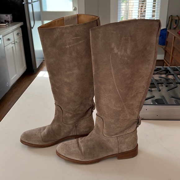 Rag & Bone Grey Suede Riding Boots size 37.5 - Picture 3 of 5